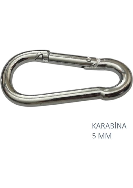 Galvanizli Karabina, 5 Mm, Askı, Çengel, Kanca, Anahtarlık (4 Adet) modelleri