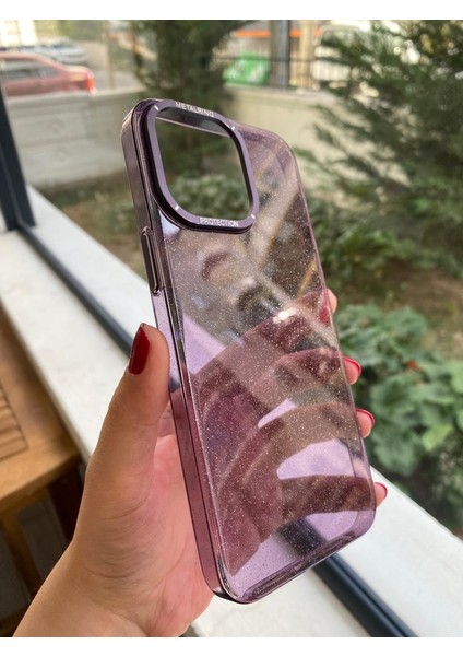 iPhone 11 Pro Max Mor Şeffaf Sert Telefon Kılıfı