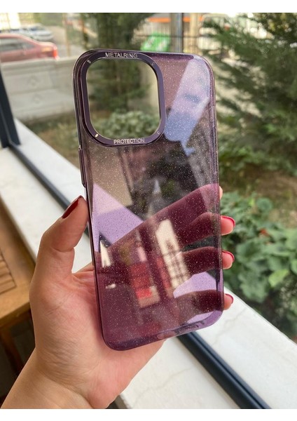 iPhone 11 Pro Max Mor Şeffaf Sert Telefon Kılıfı