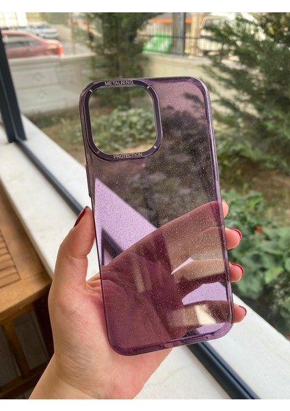 iPhone 11 Pro Max Mor Şeffaf Sert Telefon Kılıfı