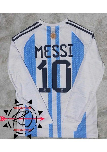Lionel Messi Arjantin Milli Takım Şampiyonlar Ligi Uzun Kol Yetişkin T-Shrt Forma