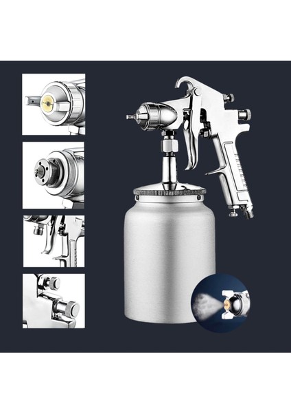 Profesyonel Alüminyum Alttan Depo 1.8mm 750ML Boya Tabancası fiyatları
