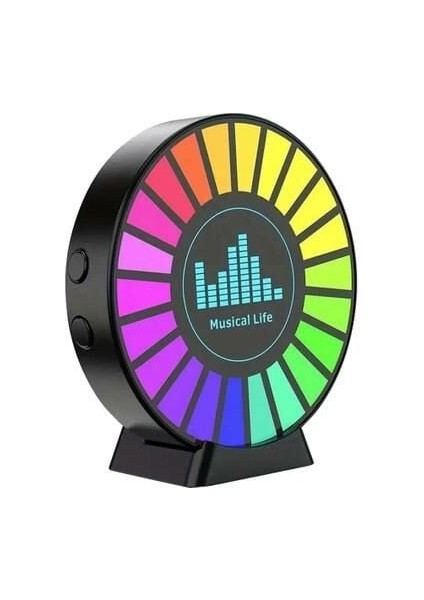 Sese Duyarlı Yuvarlak Rgb USB Şarjlı Araç Kokulu 5V 1A Ekolayzer