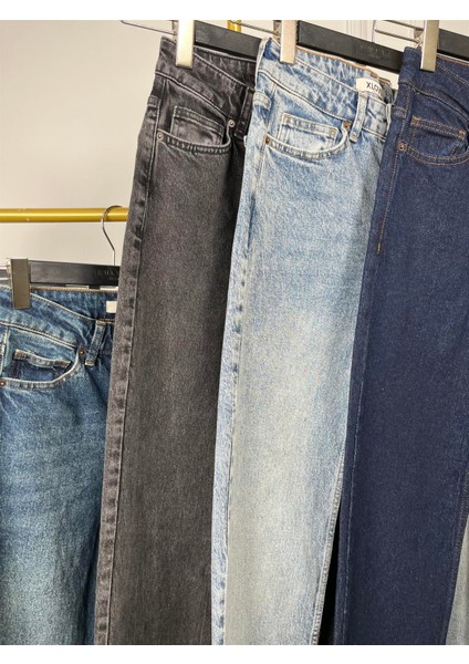 7033 Yüksek Bel Straight Denim Kot Pantolon