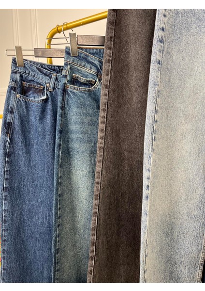 7033 Yüksek Bel Straight Denim Kot Pantolon
