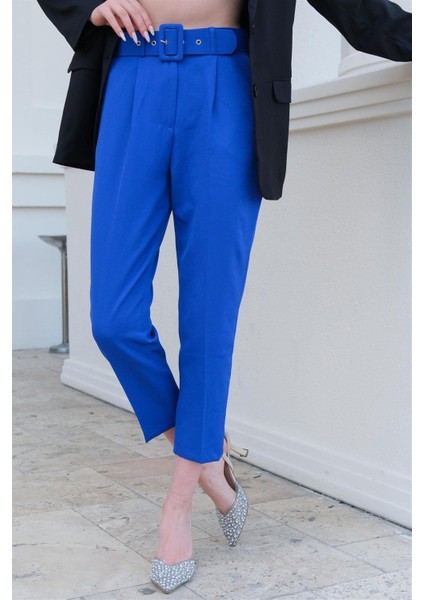 001 Kare Kemerli Dar Paça Pantolon modelleri