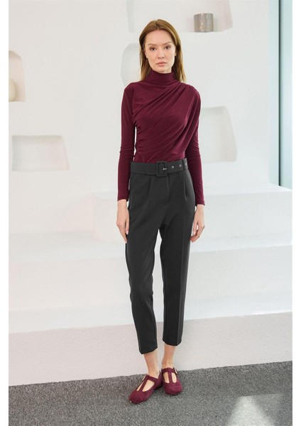 001 Kare Kemerli Dar Paça Pantolon indirimleri