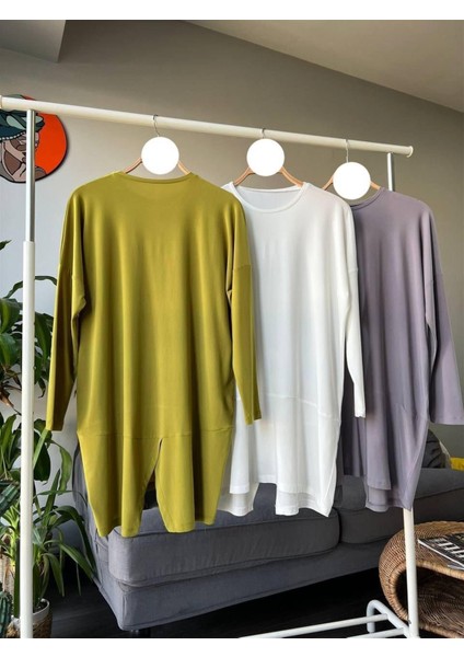 1280 Bisiklet Yaka Makas Tunik