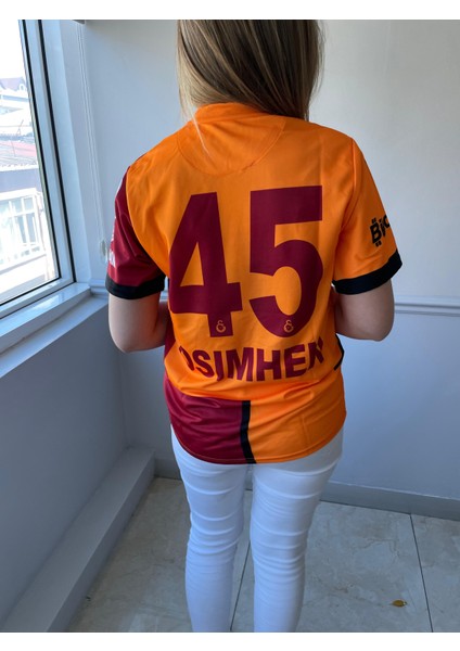 Galatasaray. Victor Osimhen. Sarı-Kırmızı Yeni Sezon Kısa Kol Yetişkin T-Shrt Forma