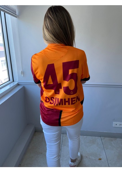 Galatasaray. Victor Osimhen. Sarı-Kırmızı Yeni Sezon Kısa Kol Yetişkin T-Shrt Forma