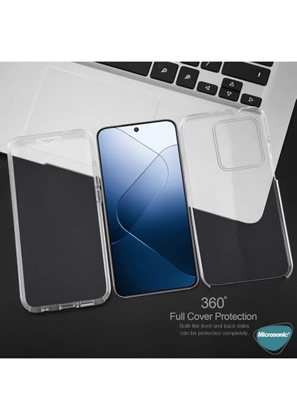 Xiaomi Mi 14 Kılıf 6 Tarafı Tam Full Koruma 360 Clear Soft Şeffaf [mi 14 ile Uyumlu Kılıf - Şeffaf]