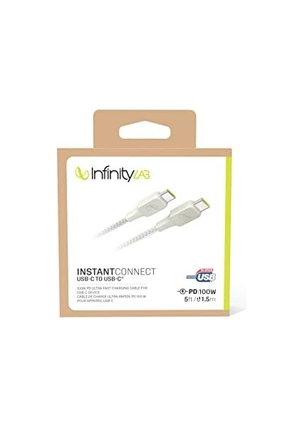 By Harman - Instantconnect Kablo Usb-C Usb-C,beyaz,1.5m