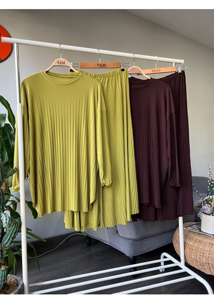 4150 Bisiklet Yaka Piliseli Ela Takım indirimleri