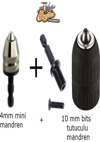 Mandren Seti 4 mm Mini Mandren & 10 mm Bits Tutuculu Mandren Torkslu Matkablarada Uyumludur fiyatları