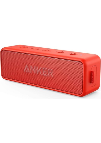 2 Bluetooth Hoparlör, 12W Geliştirilmiş Ses, Ipx7 Suya Dayanıklılık, 24 Saat Çalma Süresi, Kırmızı