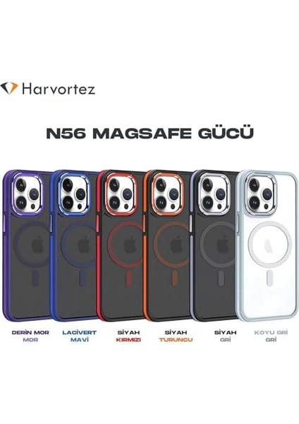 iPhone 15 Pro Max Super Msafe Manyetik Uyumlu Kılıf, Askeri Sınıf Koruma, Yarı Saydam Mat Parmak Izi Tutmaz, Alüminyum Tuş ve Kamera Çerçeveli, Özel Tasarım Premium Case (Gri)