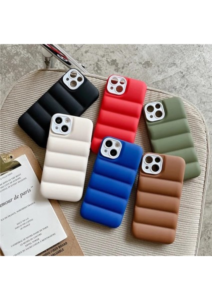 Puffer Kılıf iPhone 14 (Siyah)