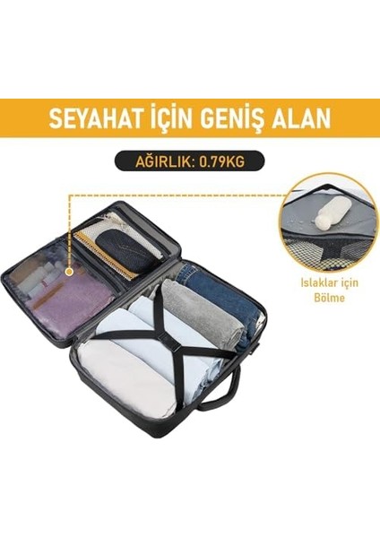 Laptop Sırt Çantası, Seyahat Çantası Hafif El Çantası Küçük Bavul Valiz, Uçak Onaylı Kabin Çantası, Erkek ve Bayan Için, 15.6 Inç Notebook Dizüstü Bilgisayar Laptop Macbook Çantası