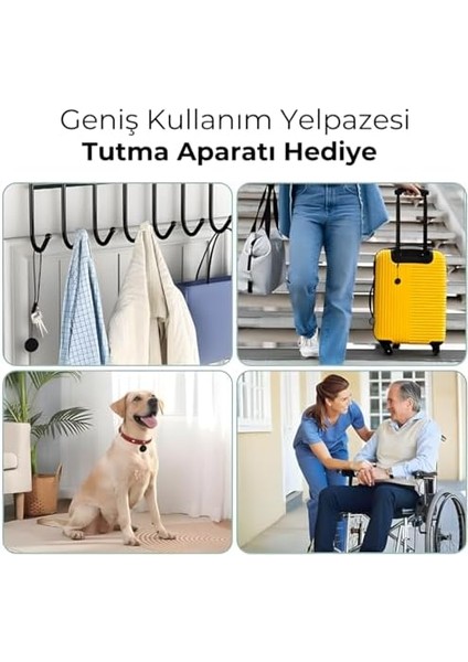 Wireless Airtag Akıllı Takip Cihazı Siyah (Sadece iPhone Uyumlu)