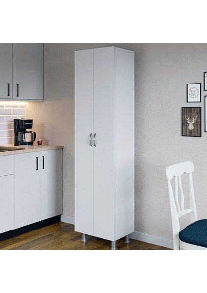 2 Kapak 8 Raflı Çok Amaçlı Dolap - Beyaz fiyatları