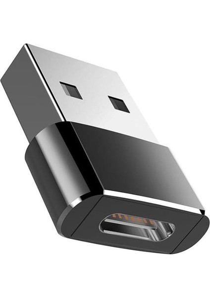 2944 USB 3.0 To Type-C Şarj Data Çevirici Dönüştürücü Adaptör - Dişi Usb'den Type-C Soketine Çevirir - Iki Ucu Type-C Olan Kablo Ile Standart USB Üzerinden Şarj Edilir