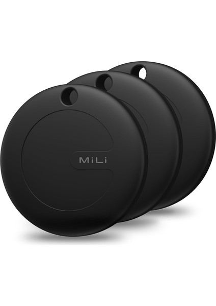 Mitag Airtag (Sadece Apple Uyumlu) Konum Takip Cihazı, Mfı Sertifikalı, 3'lü Paket, Siyah