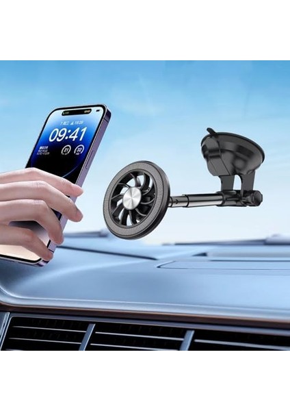 Mantetik Mıknatıslı Içeriğindeki Aparatlar Sayesinde Tüm Cep Telefonları Navigasyon ve Tabletlere Uyumlu Ayarlanabilir Vakum ve Yapışkanlı Kuvvetli Telefon Tutucu 032