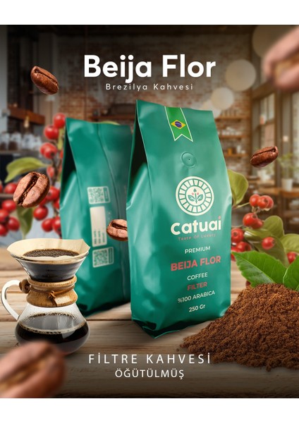 Premium Beija Flor Chemex Öğütülmüş Kahve 250 Gram