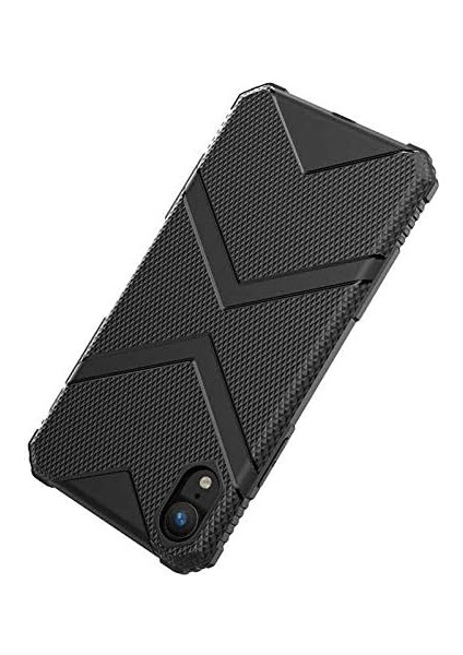 iPhone Xr Uyumlu Köşe Korumalı Airbag Darbeye Karşı Dayanıklı Lüks Silikon Kılıf (Siyah, iPhone Xr)