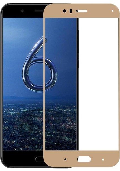 Xiaomi Mi 6 Uyumlu Full Kaplayan Temperli 5d Ekran Koruyucu Cam (Gold)