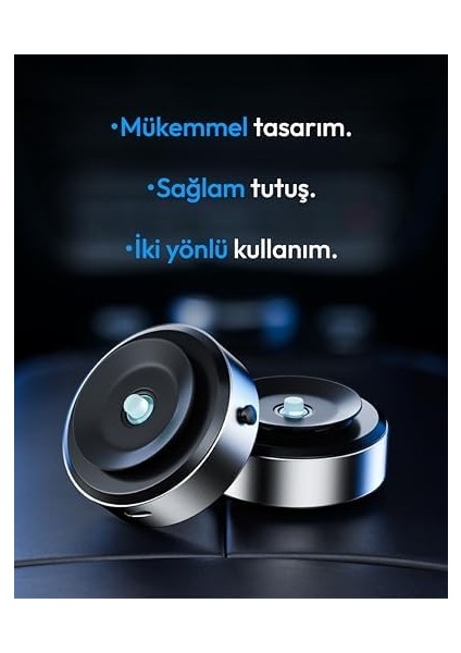 iPhone ve Manyetik Özellikli Telefonlar Için Elektrikli Vakumlu Çift Taraflı Çok Fonksiyonlu Akıllı Telefon Tutucu