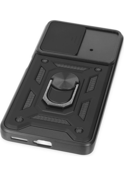 Xiaomi Poco X4 Pro 5g Kılıf Pars Lens Yüzüklü Silikon - Siyah Ynsmr