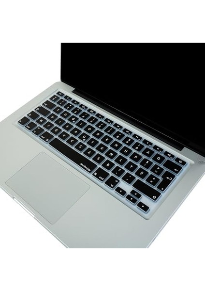 F Klavye Macbook Air Pro Koruyucu Daktilotip (Eski Usb'li Model 2008/2017) ile Uyumlu Siyah