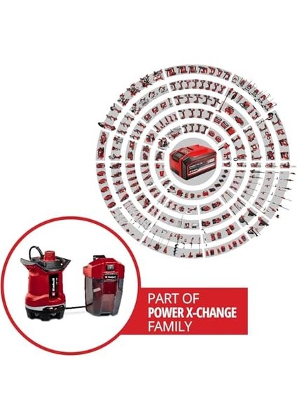 Akülü Dalgıç Pompa - Kirli Su Ge-Dp 18/25 Li-Solo Power X-Change (18 V, 7500 L/h Su Aktarımı, 5 M Yükselme, Eco ve Boost Modu) - 4181580