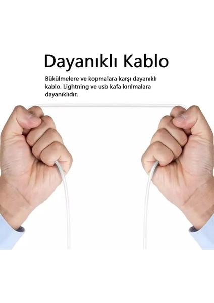 Lightning USB Girişli 3.0 Hızlı Şarj Aleti, Yüksek Hızda Şarj Eder. Güvenli Şarj Için Akım Korumalı, Telefonunuzu Tanır ve Maksimum Hızda Şarj Eder. Lightning Girişli Cihazlar Için Uyumlu