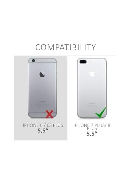 Iphone 7 Plus Uyumlu Kılıf Boyun Omuz Askılı Ipli Anti Şok Köşe Korumalı Şeffaf Silikon Kmp