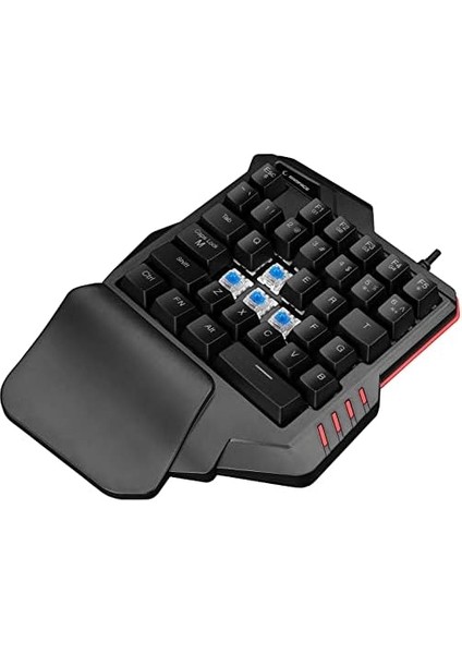 Mıracle K1 Siyah USB LED Işıklı Q 35 Tuşlu Multimedya Mini Gaming Oyuncu Klavyesi