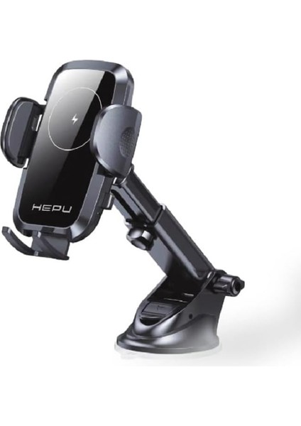 HP-A04 15W Kablosuz Şarj Araba Telefon Tutucu Ayarlanabilir Cam ve Torpido Için Yüksek Kalite Tutucu Premium