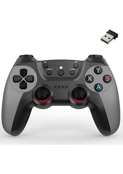 2.4g Kablosuz Gamepad Pc Uyumlu Pilli Joystick Wireless Oyun Kolu Kişiselleştirilmiş Düğme, Hassas Trigger Kaymaz Tasarım G2.4g (Gri)