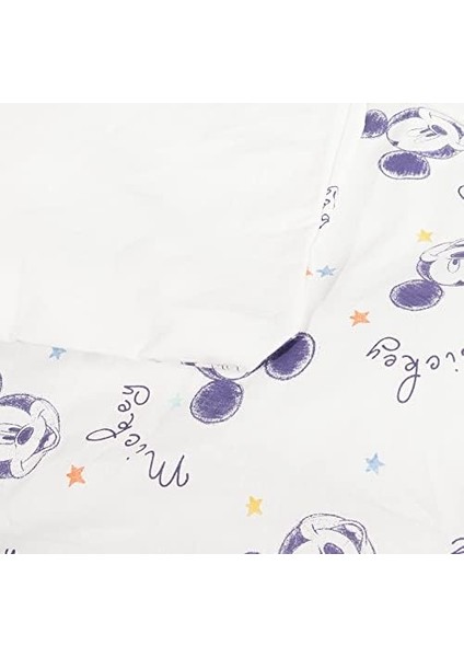 Mickey Mouse Cool Karakter BASKILI%100 Pamuk Nevresim Takımı, Çok Renkli, Bebek (Nevresim: 100X150 CM/ÇARŞAF:120X180 cm / 2 Adet Standart Yastık Kılıfı: 35X45 Cm)