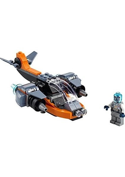 Creator 3 Ü 1 Arada Siber Insansız Hava Aracı 31111-6 Yaş ve Üzeri Çocuklar Için Siber Insansız Hava Aracı, Siber Robot ve Siber Motosiklet Içeren Yaratıcı Oyuncak Yapım Seti (113 Parça)