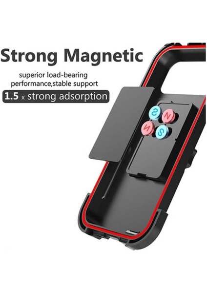 Bisiklet Motosiklet Cep Telefonu Kılıfı Profesyonel Gidon Tutucu 6.5 " Ipx5 Su Geçirmez Kelepçeli Açısı Ayarlanabilir Gt Hl-69