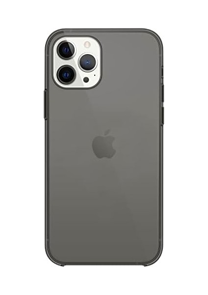 iPhone 13 Pro Uyumlu Hardtop Basic Sert Kapak Kılıf (Şeffaf Siyah)