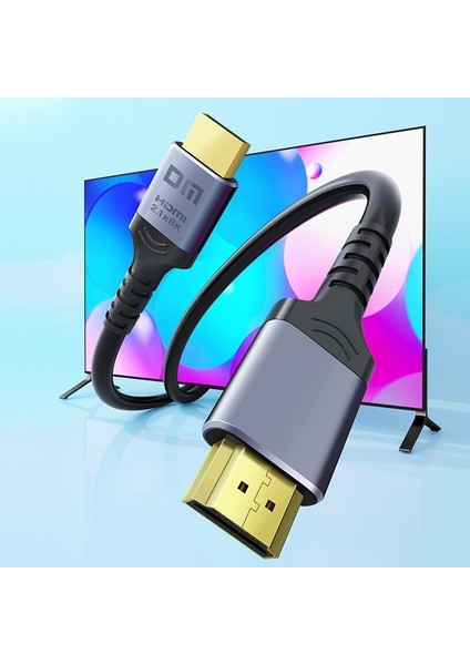 HI001S 8K/60Hz 4K/144Hz HDMI 2.1 Hdr Görüntü ve Ses Aktarım Kablosu 1.5 Metre