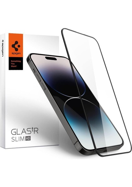 Apple iPhone 14 Pro Max Cam Ekran Koruyucu Tam Kaplayan Glas.tr Slim Full Cover Black - AGL05209