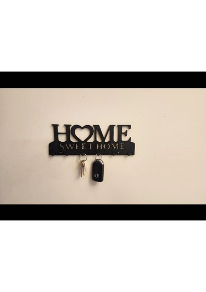 Duvar Anahtar Askılığı Home Siyah Anahtarlık 25 cm