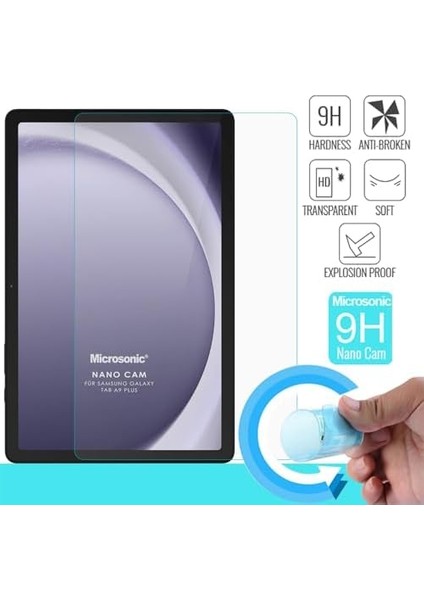 Samsung Galaxy Tab A9 Plus Nano Glass Cam Ekran Koruyucu [galaxy Tab A9 Plus ile Uyumlu Ekran Koruyucu - Şeffaf]