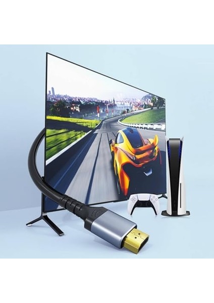 HI003S 8K/60Hz 4K/144Hz HDMI 2.1 Hdr Görüntü ve Ses Aktarım Kablosu 3 Metre