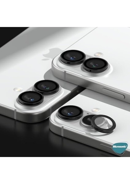 Apple iPhone 16 Tekli Kamera Lens Koruma Camı Siyah