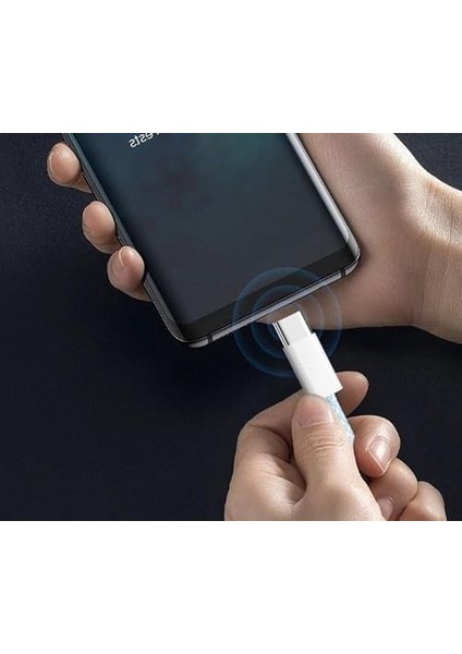 Trend iPhone 15 Serisi Tüm Modellere Uyumlu Type-C To Type-C Örme Şarj Kablosu